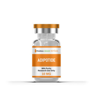 A vial containing Adipotide peptide, a breakthrough in weight loss research.