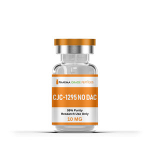 A vial of CJC-1295 without DAC, a synthetic peptide used in medical research and bodybuilding